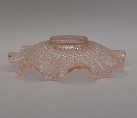 Vintage Pink Waffle Glass Dish