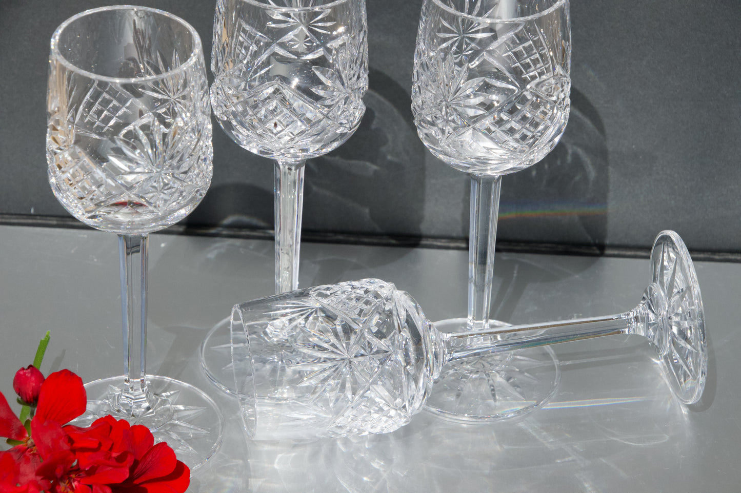 Cut Crystal Sherry /Port Glasses