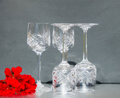 Cut Crystal Sherry /Port Glasses