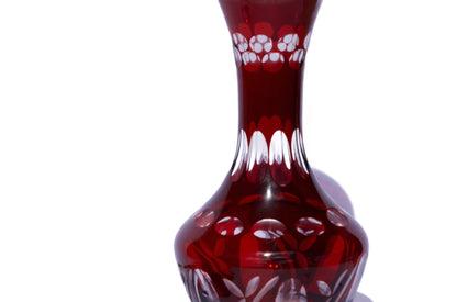 Bohemian Flashed Ruby Glass Vase