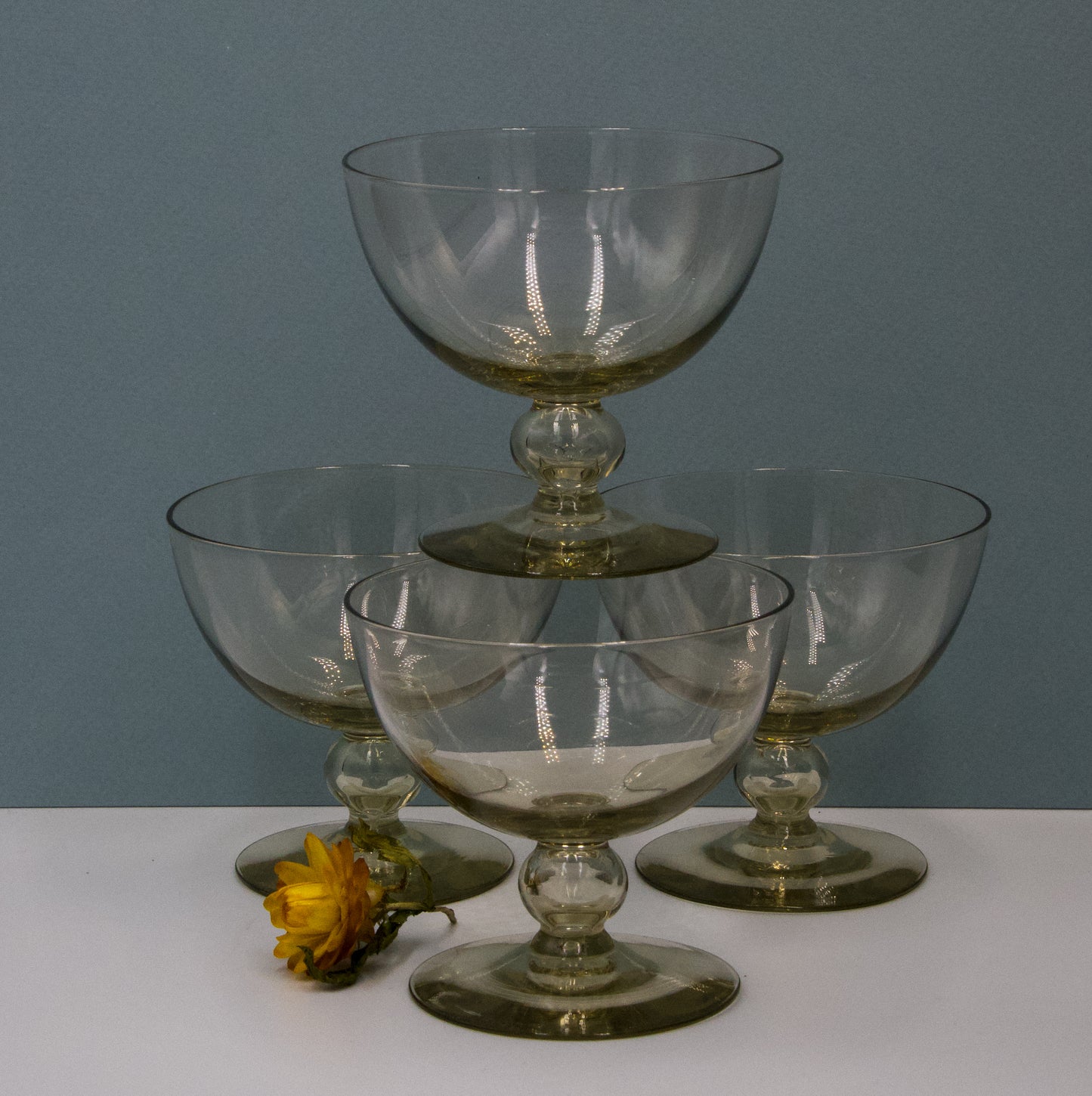 Kosta Boda Bernadotte Dessert /champagne Hand Blown Glasses