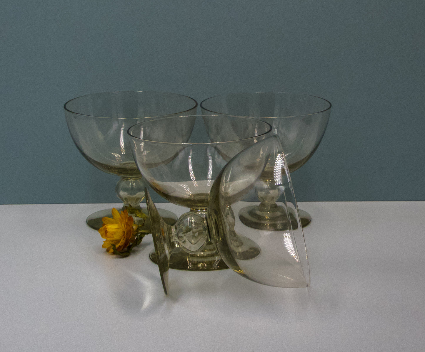 Kosta Boda Bernadotte Dessert /champagne Hand Blown Glasses