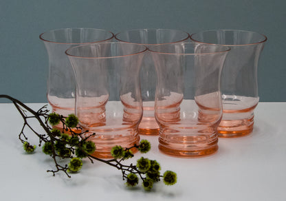 Beautiful Pink Depression Glass Tumblers