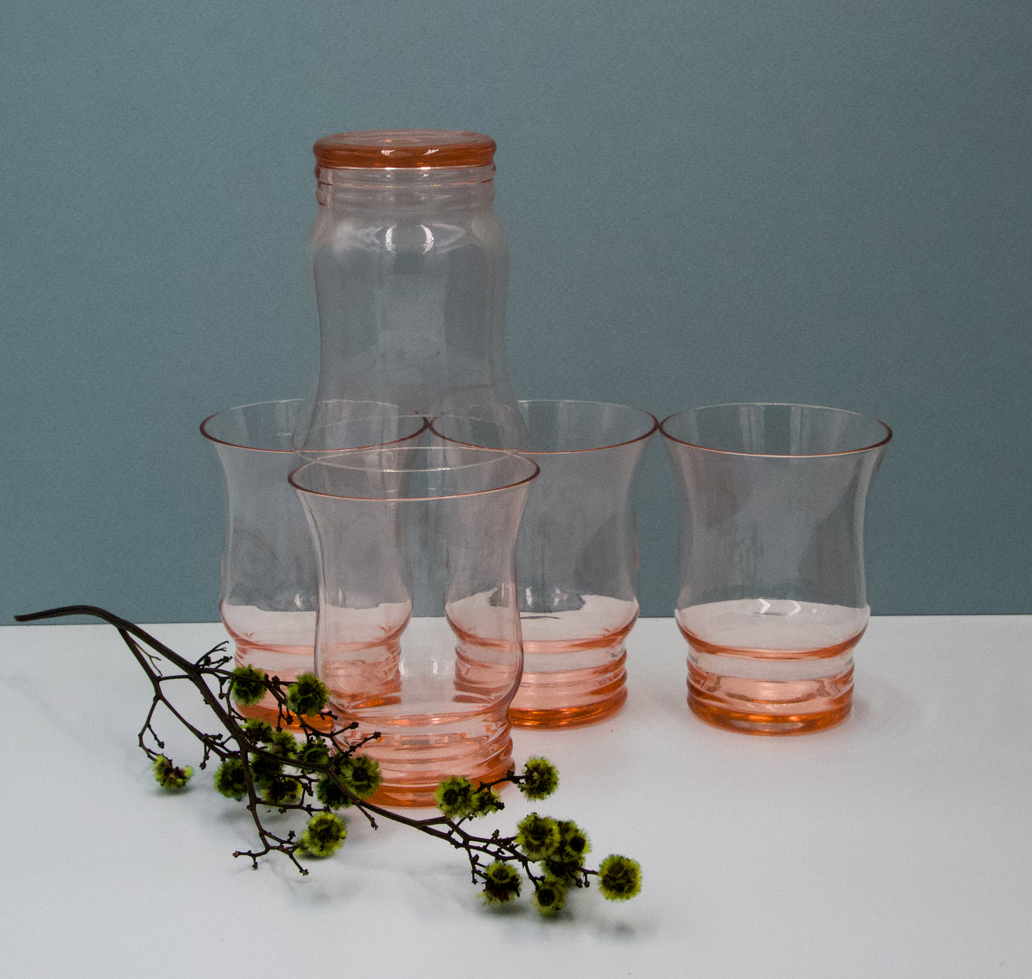 Beautiful Pink Depression Glass Tumblers