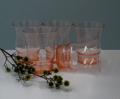 Beautiful Pink Depression Glass Tumblers