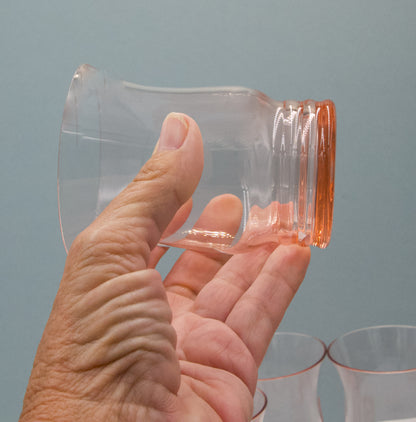 Beautiful Pink Depression Glass Tumblers