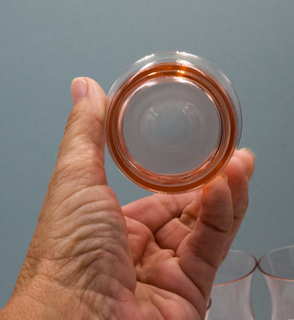 Beautiful Pink Depression Glass Tumblers