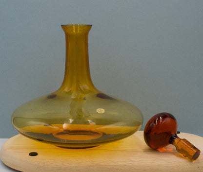 Polish Made Amber Decanter and Glasses