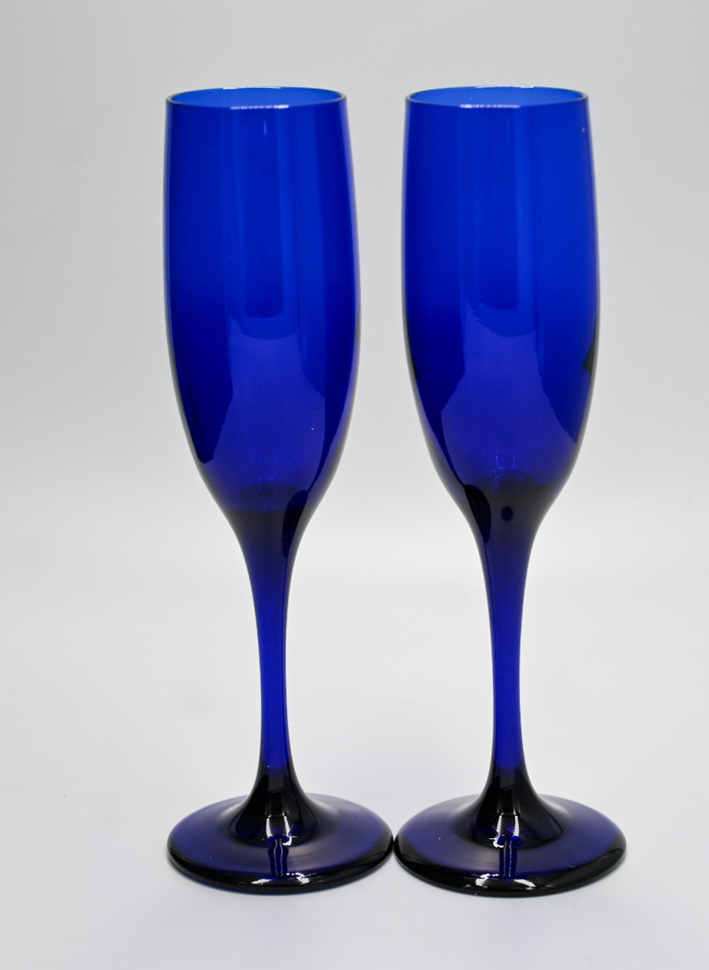 Vintage Libbey Cobalt Champagne Flutes