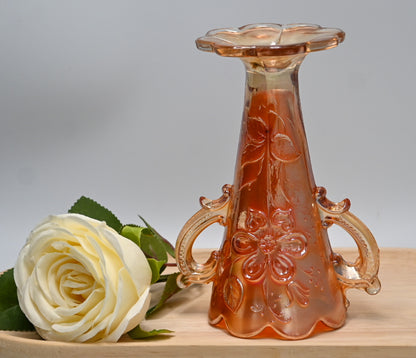 Vintage Carnival Glass Mary-Anne Dugan Marigold Vase