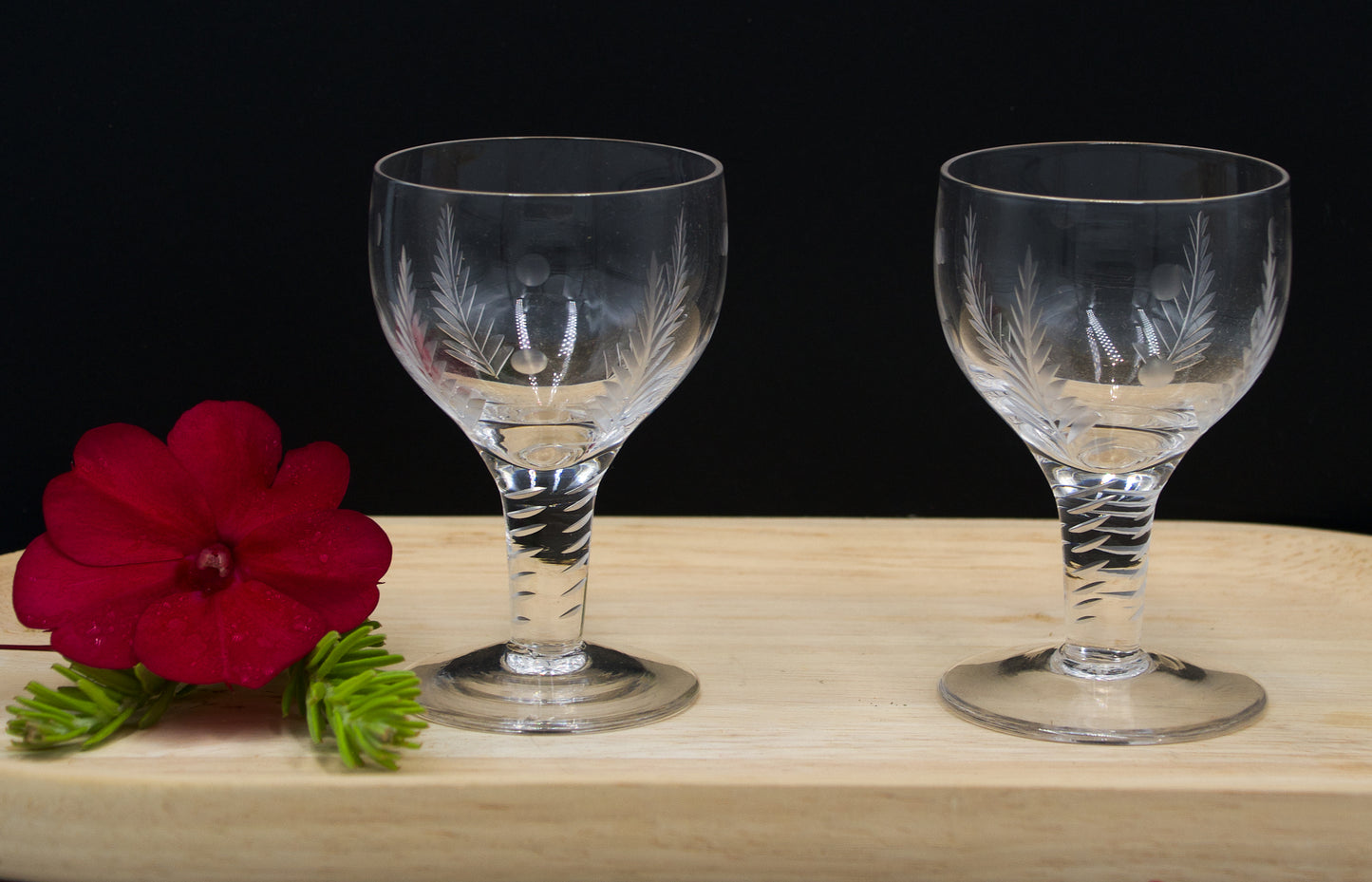 Stuart Crystal Woodchester Design Port Glasses