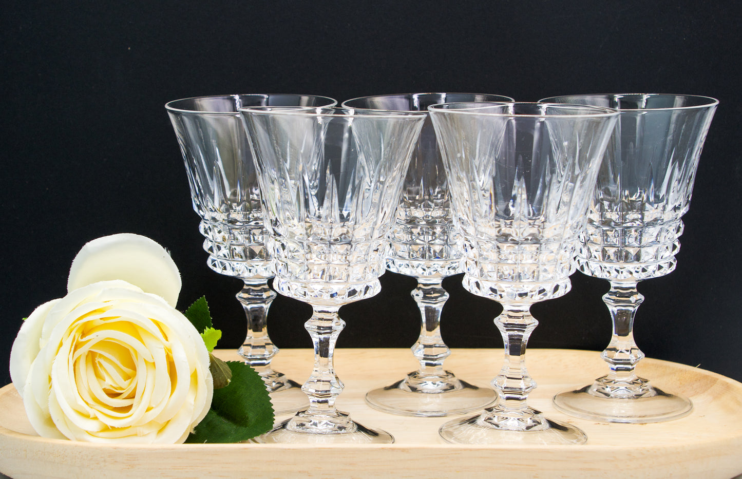 W.M.Dalton French Lead Crystal Wine Glasses