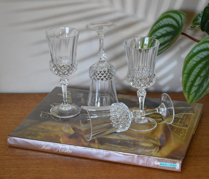 Sherry Glass "Valencay" by Cristal D'Arques. Crystal Liqueur-Cordial Glasses. Set of 4