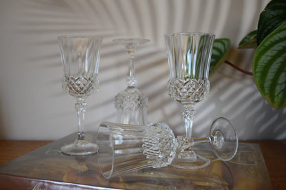 Sherry Glass "Valencay" by Cristal D'Arques. Crystal Liqueur-Cordial Glasses. Set of 4