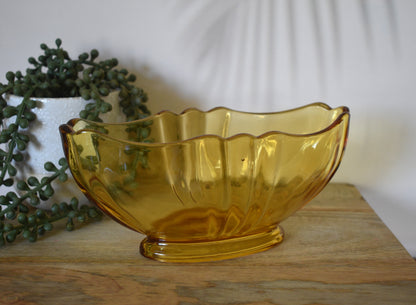 Vintage - Bagley Amber 'Bristol' Vase.