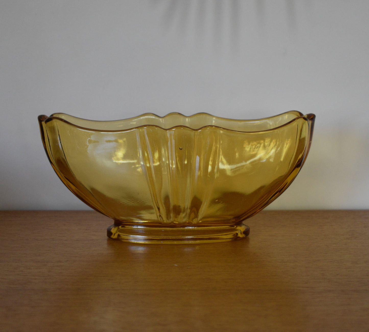 Vintage - Bagley Amber 'Bristol' Vase.