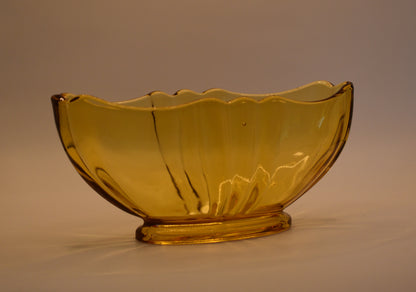 Vintage - Bagley Amber 'Bristol' Vase.