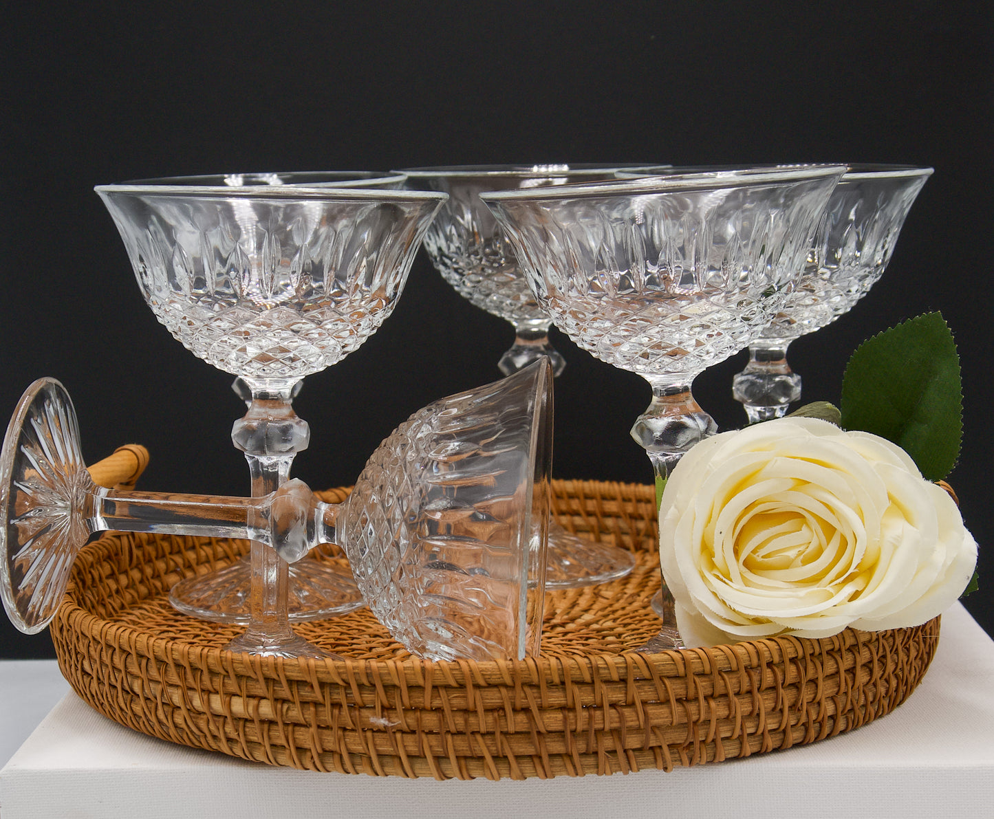 Stunning Vintage Champagne Coupes