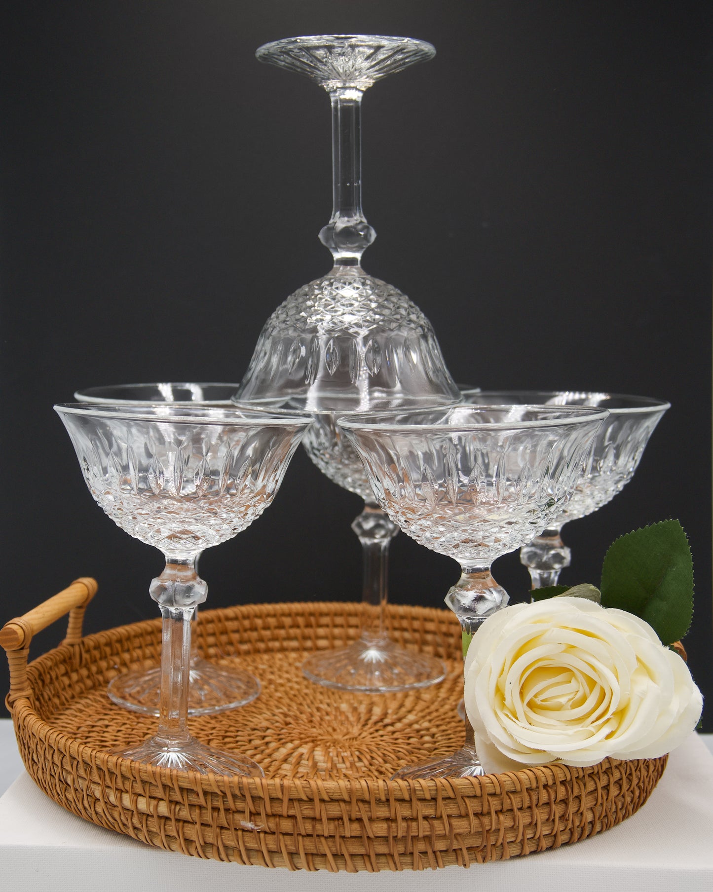Stunning Vintage Champagne Coupes