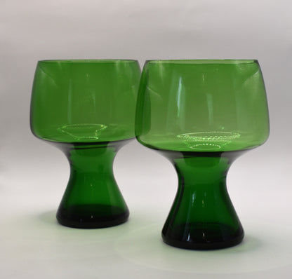 Green Glass goblets. Beer Stein. Cocktail glass. Emerald green glass Vase. ONE ONLY