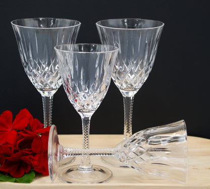 Italian made Crystal Glasses 2 Wine+ 2 Sherry Glasses