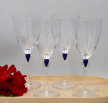 Cristal D'Arques Venise Saphire Wine Glasses