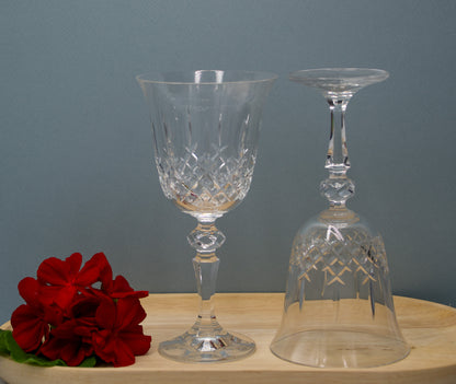 Bohemian Crystal Large Wine Glasses