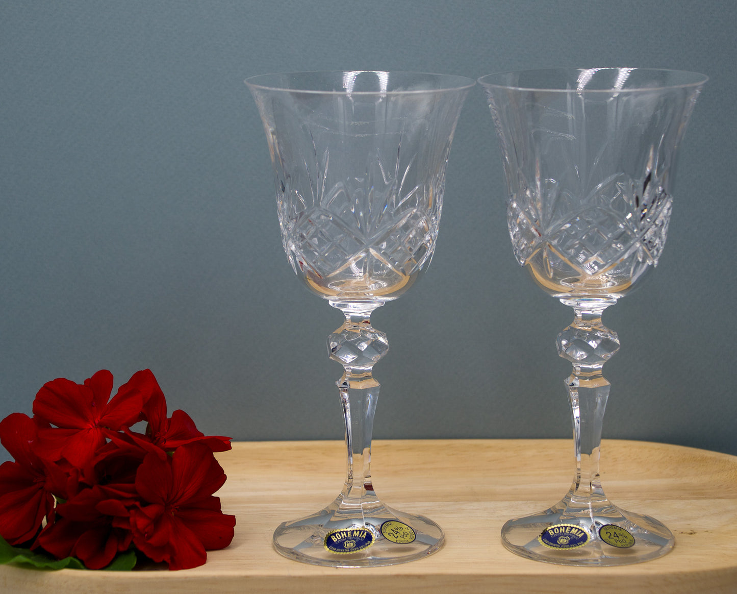 Bohemian Crystal Wine Glasses