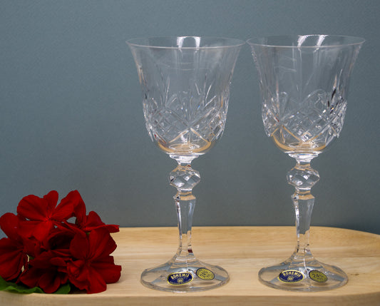 Bohemian Crystal Wine Glasses