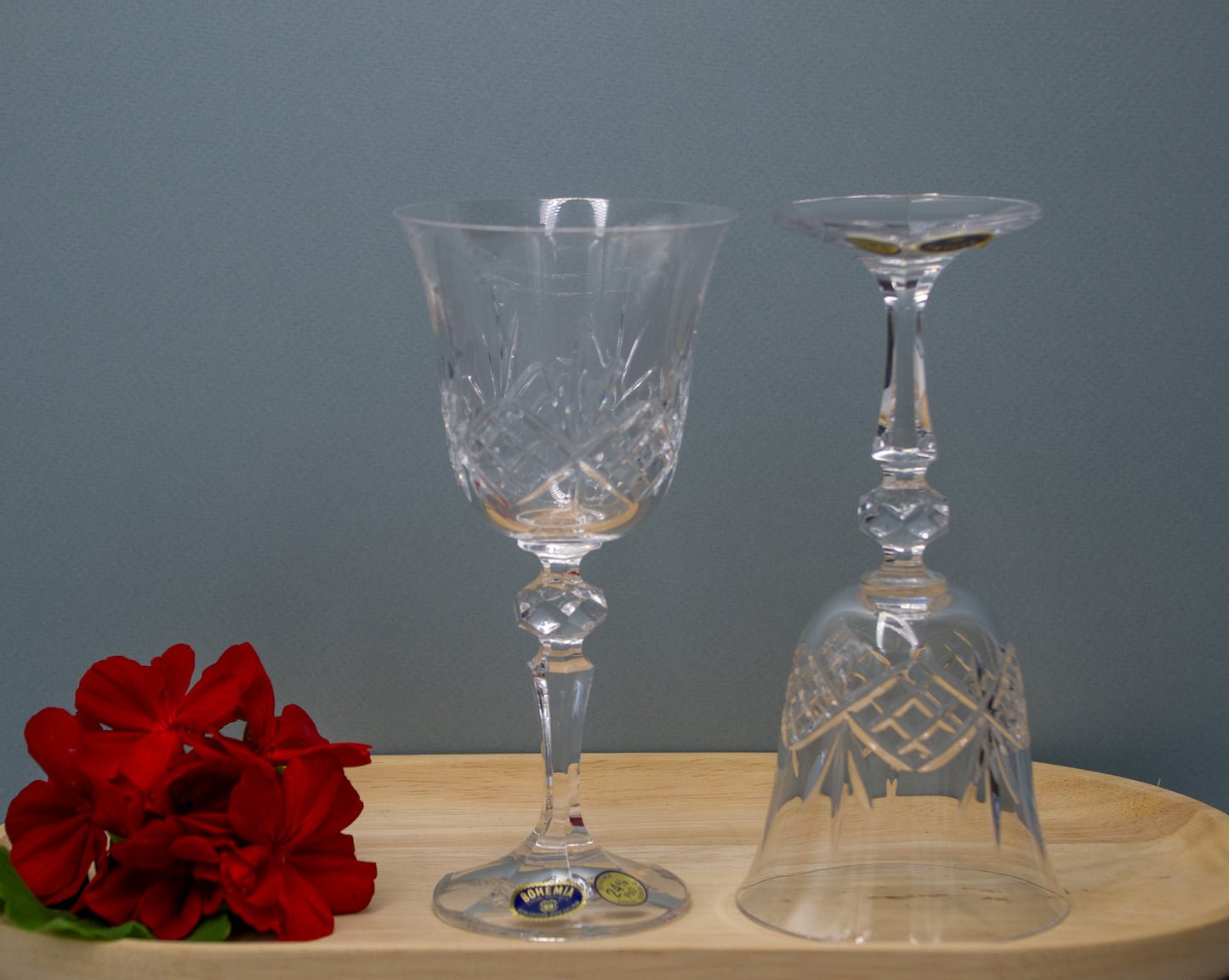 Bohemian Crystal Wine Glasses