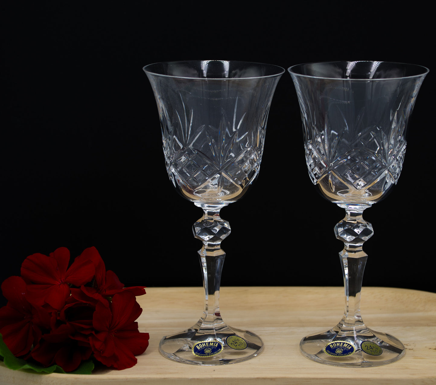 Bohemian Crystal Wine Glasses