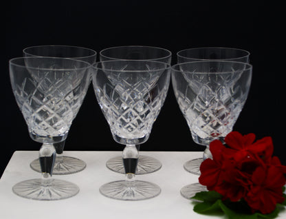 Bohemian Crystal  Wine /Water Glasses