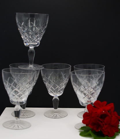 Bohemian Crystal  Wine /Water Glasses