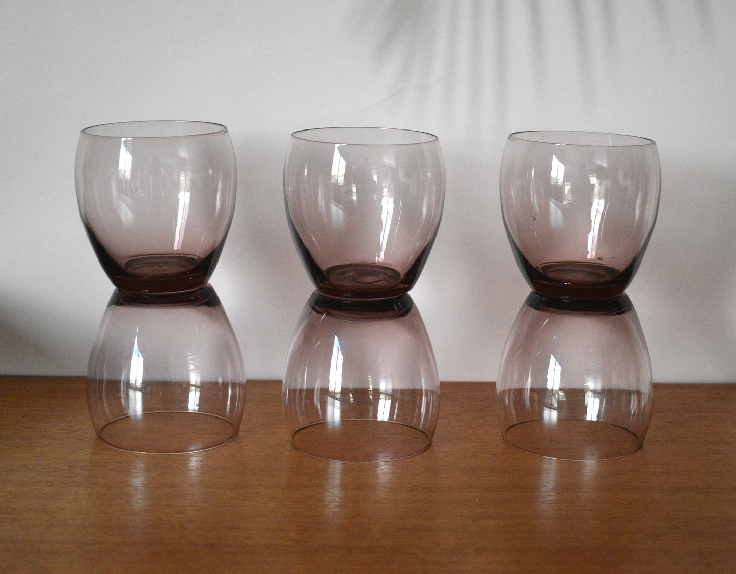 Purple Roly Poly, low ball tumbler. Set of 6