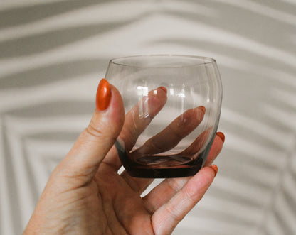 Purple Roly Poly, low ball tumbler. Set of 6