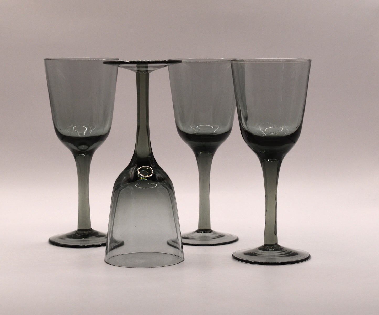 Smokey Grey Liqueur/Port/Sherry Glasses. Set of 4