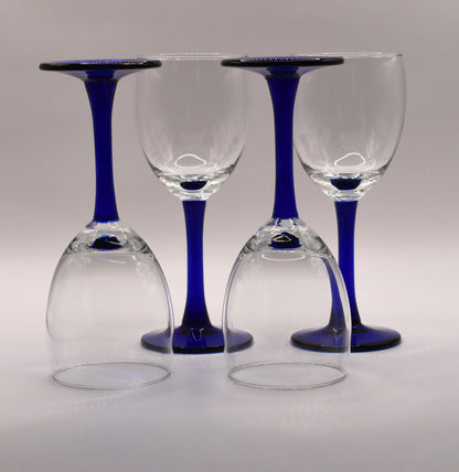 Vintage "Neptune" Cristal D'Arques-durand. Wine Glass. Set of 4