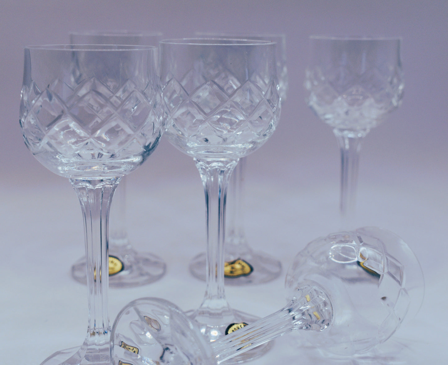 Vintage Bohemia crystal liqueur/Port/Shot glasses. Set of 6