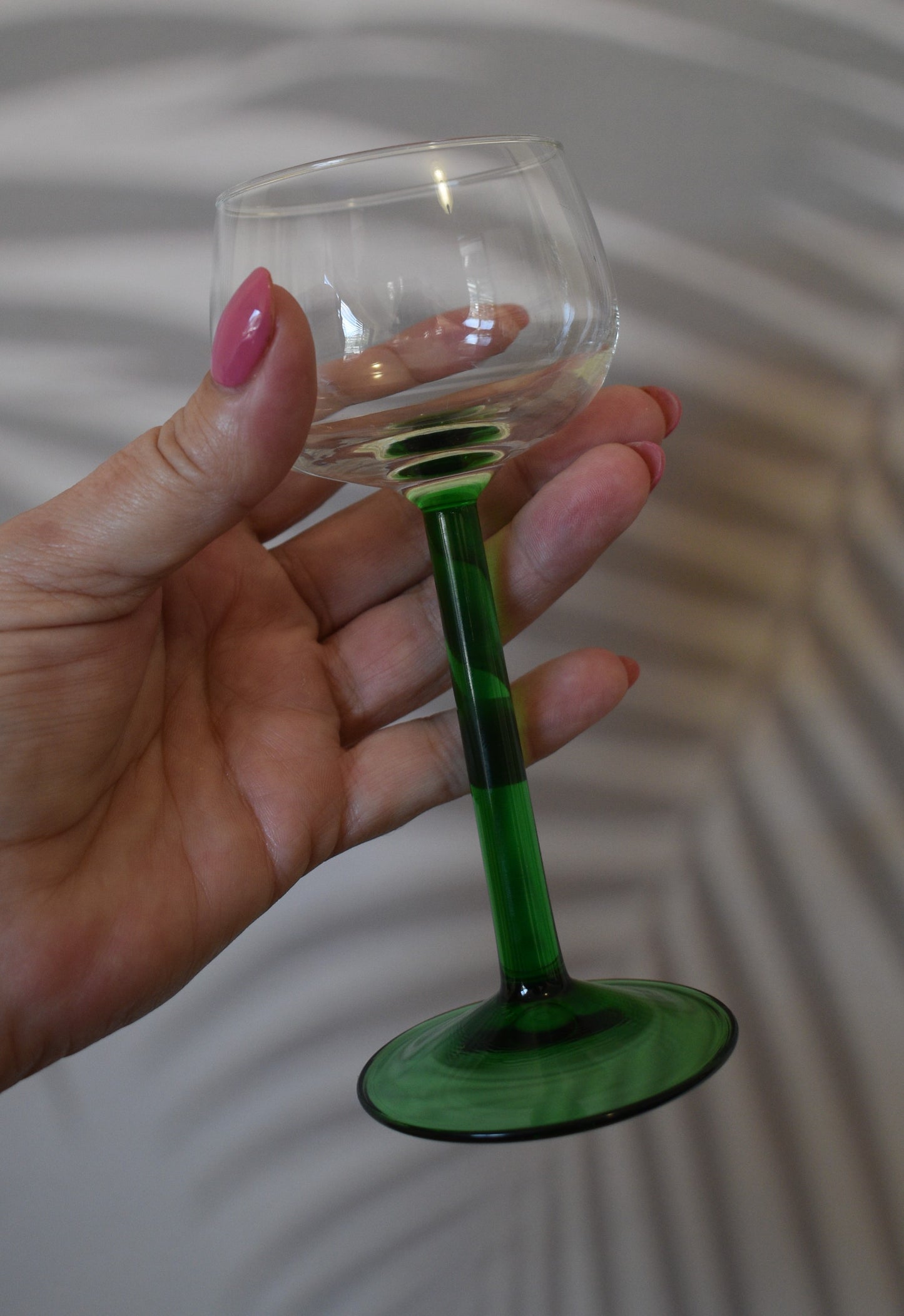 Emerald Green Stem Luminarc Wine Glasses Set of 8