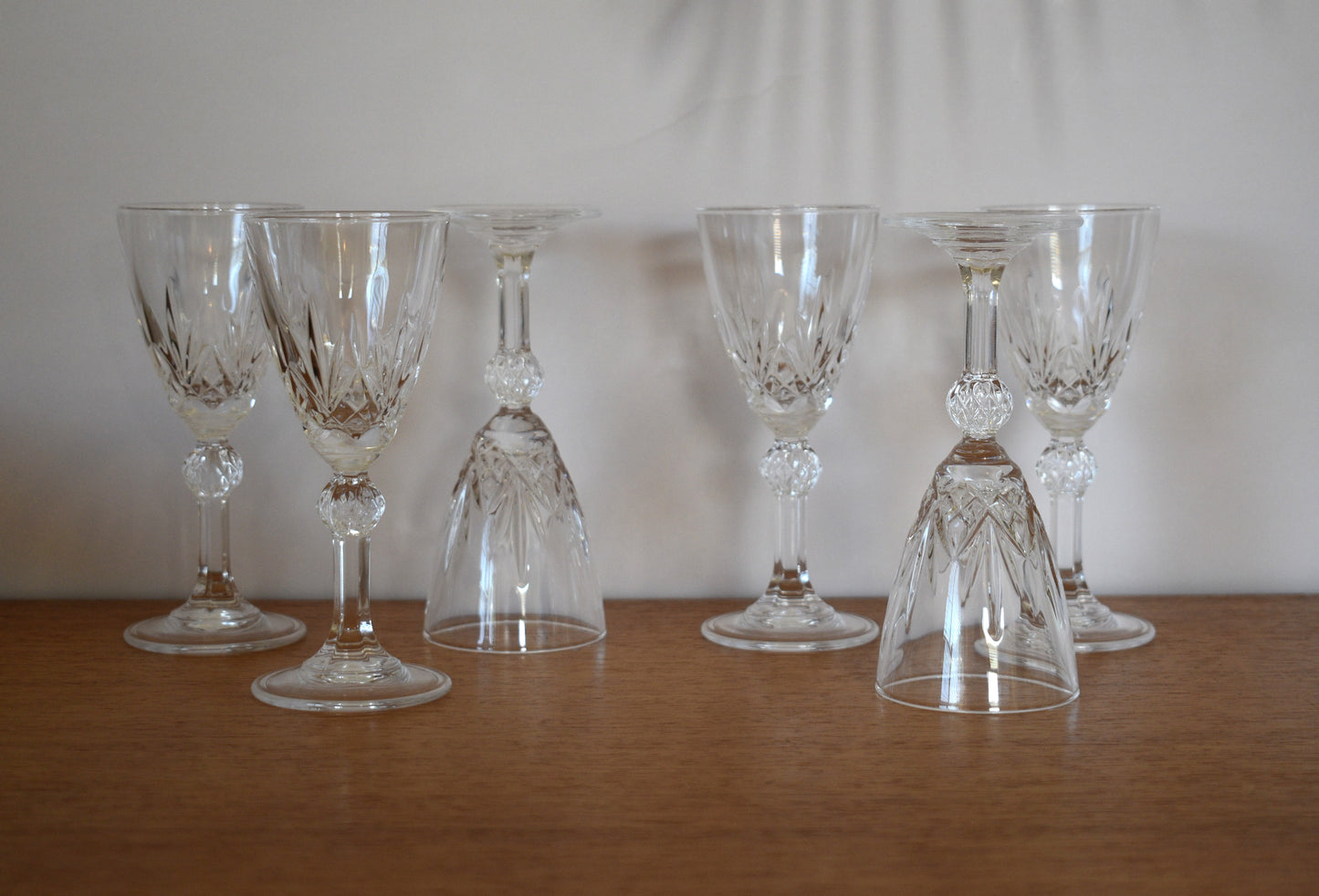 Catedral Crystal by Dema Italian 24% lead crystal. Beautiful vintage crystal Liqueur glasses. Set of 6