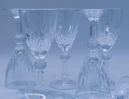 Catedral Crystal by Dema Italian 24% lead crystal. Beautiful vintage crystal Liqueur glasses. Set of 6