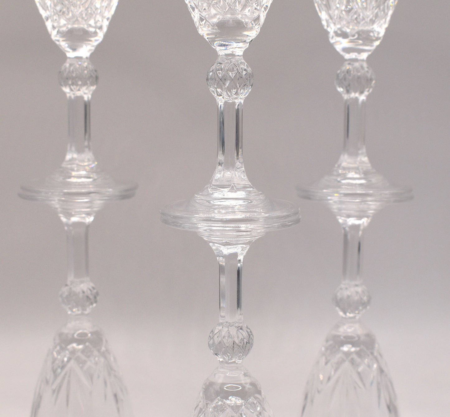 Catedral Crystal by Dema Italian 24% lead crystal. Beautiful vintage crystal Liqueur glasses. Set of 6