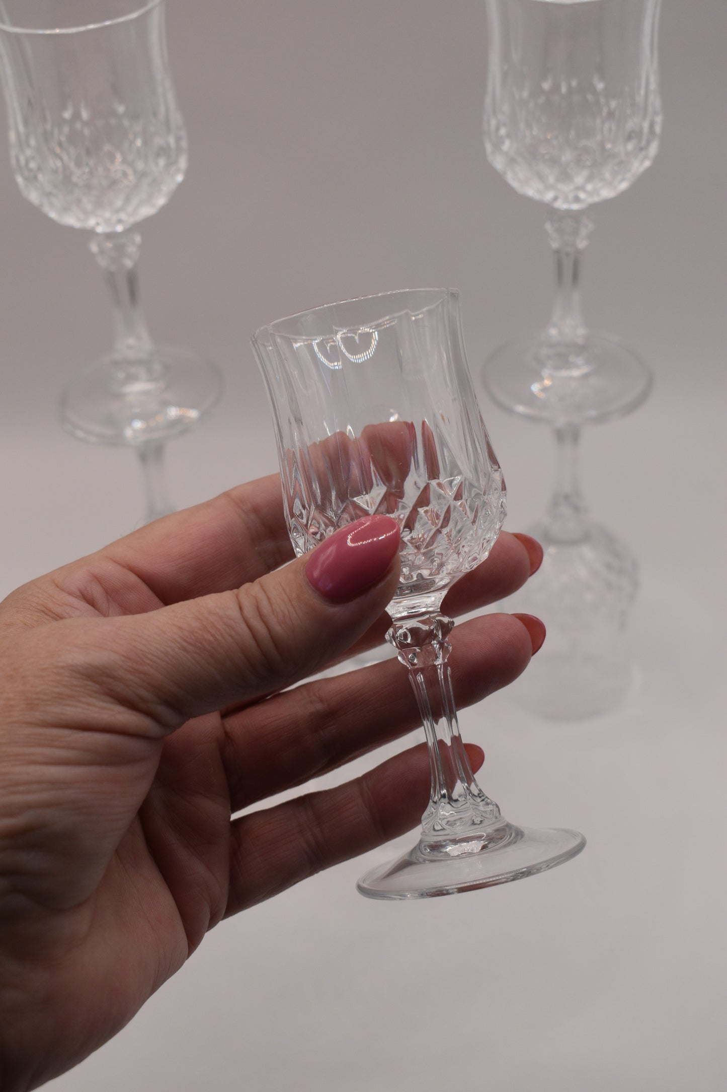 Cordial Glass "Longchamp" by CRISTAL D'ARQUES-DURAND. Set of 6