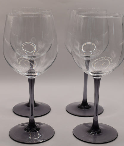 Lavender stemmed water/wine Goblets. Set of 4