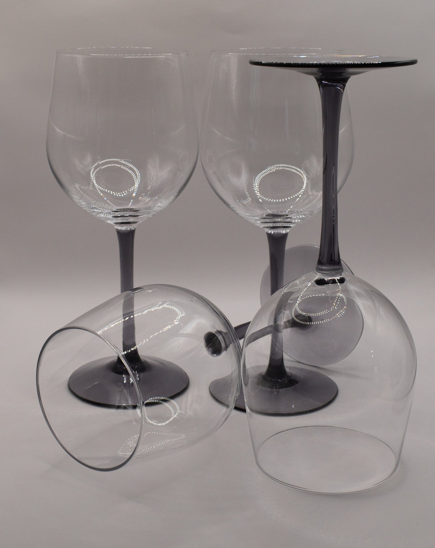 Lavender stemmed water/wine Goblets. Set of 4