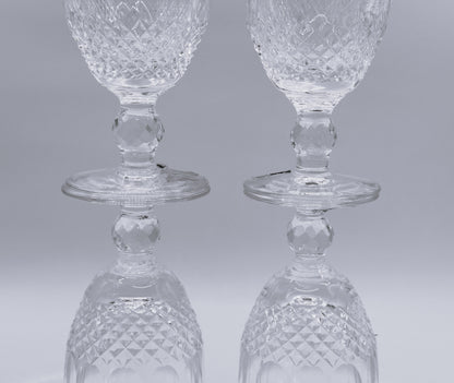 Waterford Crystal - "Colleen" Short Stemmed cut crystal Claret Wine glasses - Made in Ireland. Set of 4