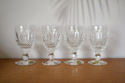 Waterford Crystal - "Colleen" Short Stemmed cut crystal Claret Wine glasses - Made in Ireland. Set of 4