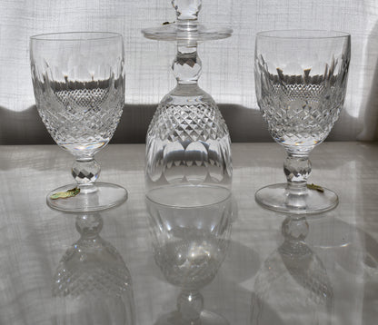 Waterford Crystal - "Colleen" Short Stemmed cut crystal Claret Wine glasses - Made in Ireland. Set of 4