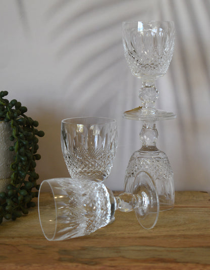 Waterford Crystal - "Colleen" Short Stemmed cut crystal Port Wine glasses - Made in Ireland. Set of 4