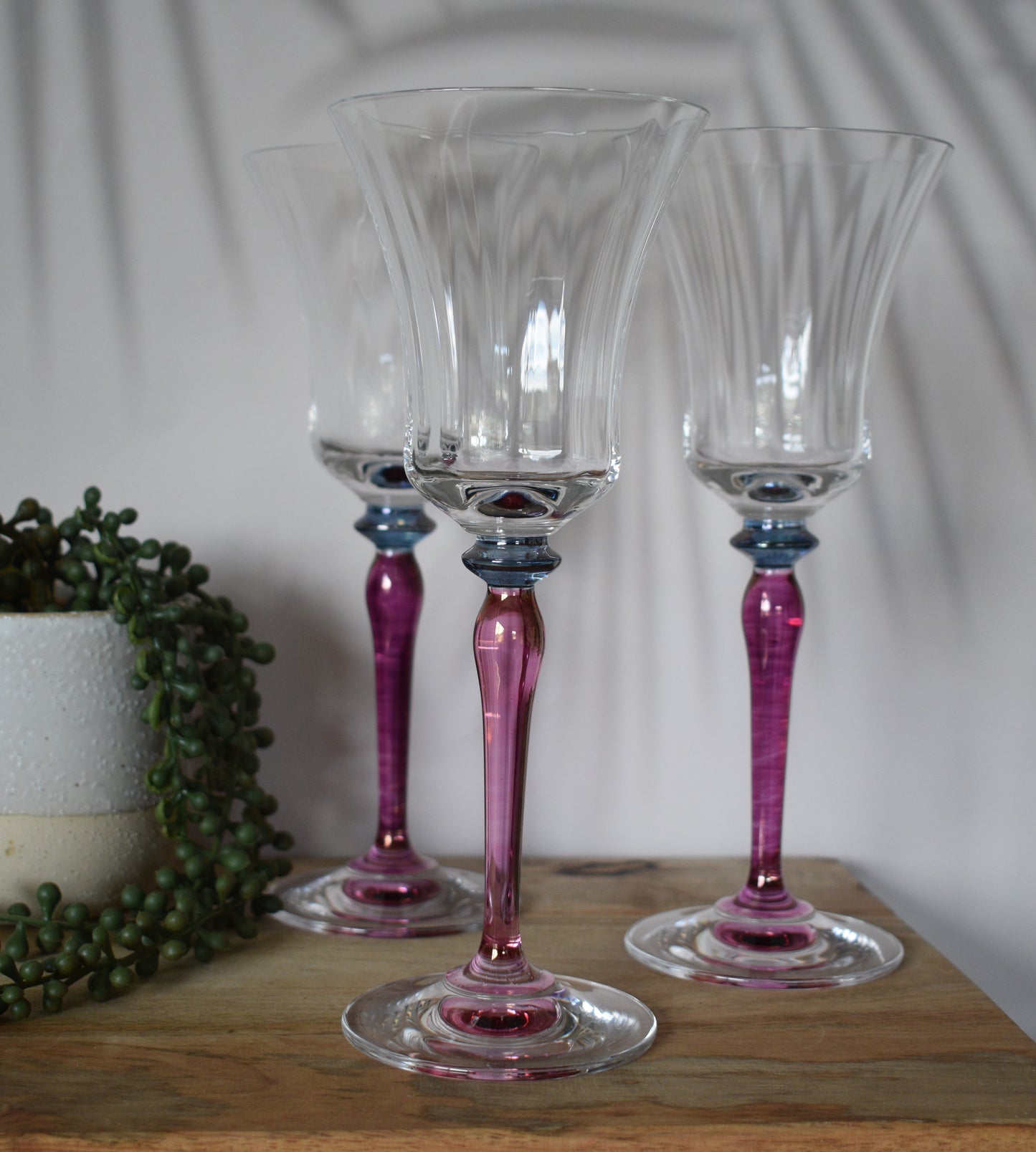 Stunning Mikasa Crystal Water Goblets - Jamestown Ruby. 3 available